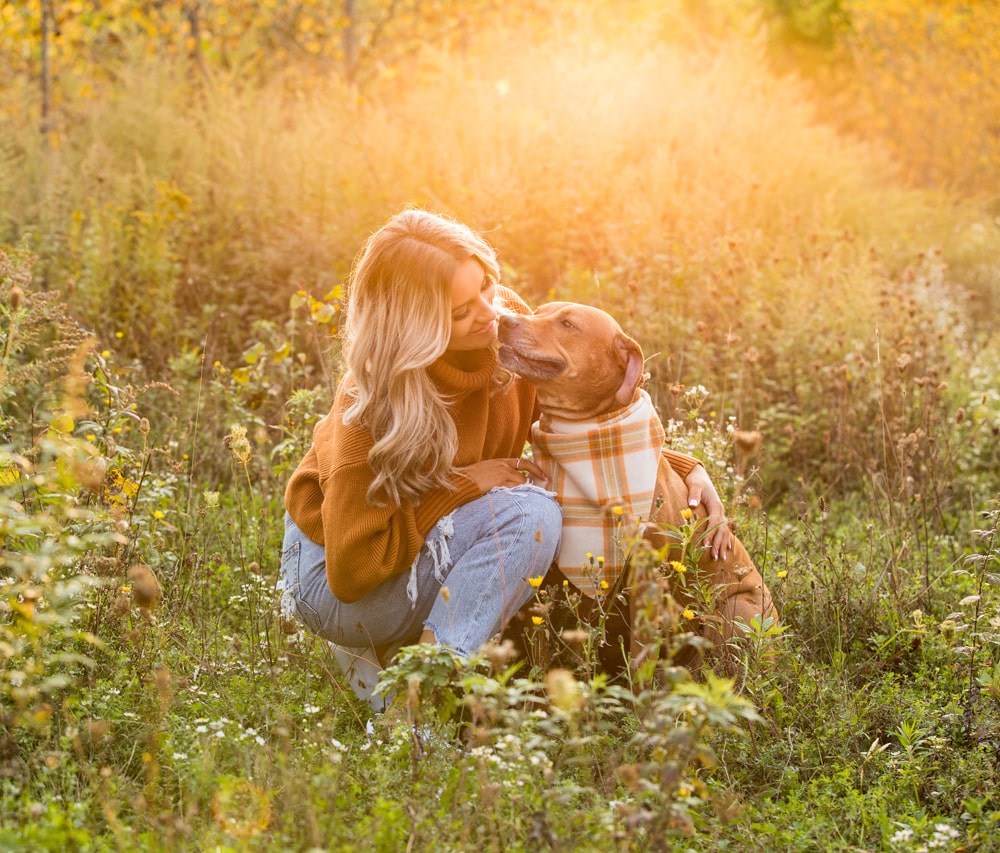 High School Senior with Dog